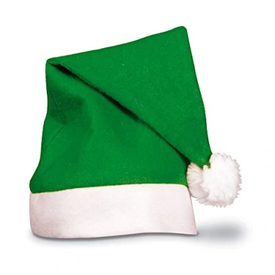 Image of eBuyGB Adults Unisex Festive Christmas Santa Hat (Green)