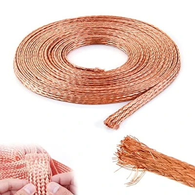 Image of 16.4Ft Pure Copper Braid Knitted Mesh Anti interference Width 6mm Flexible Cable Desoldering Wick Solder Wire Repair Tool