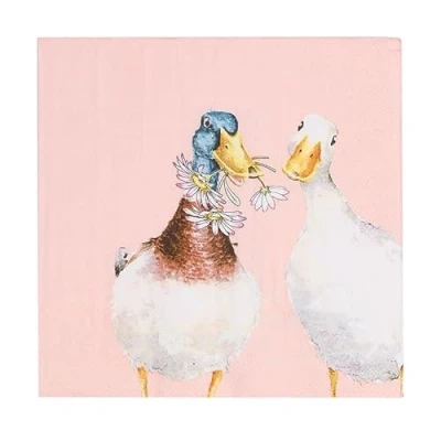 Image of Wrendale Designs Lunch Napkin Not a Daisy Goes by/Puddle Ducks (Duck)