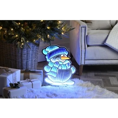 Image of Festive Productiions 40cm Infinity Light Blue Snowman