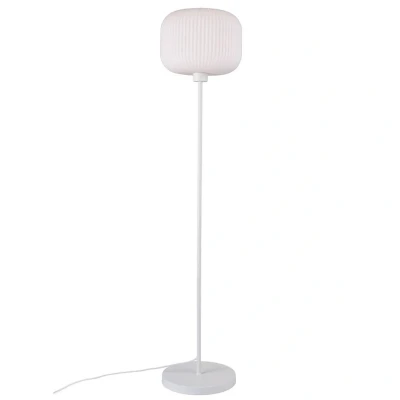 Image of Nordlux Milford floor lamp with white glass lampshade