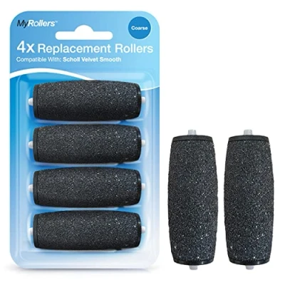 Image of 4 x Compatible with Scholl Velvet Smooth Diamond Refill Replacement Rollers (Coarse)
