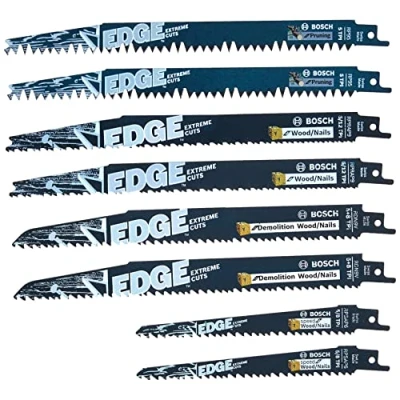 Image of BOSCH RPW008 8 pc. Edge Pro Wood Reciprocating Saw Blade Set