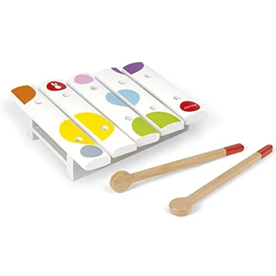 Image of Janod Confetti Mini Wooden Xylo Children&#039;s Musical Instrument Imitation and Awakening Toy from 1 Year Old, J07603