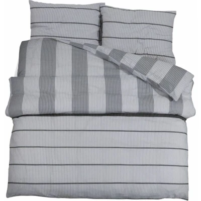 Image of vidaXL Duvet Cover Set Grey 260x240 cm Cotton