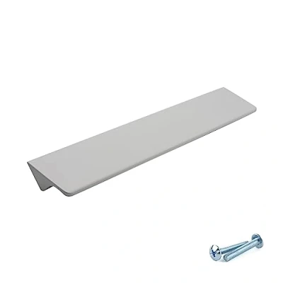 Image of M4TEC Bar Kitchen Cabinet Door Handles Cupboards Drawers Bedroom Furniture Finger Edge Pull Handle White. VE8 Series: 96 mm