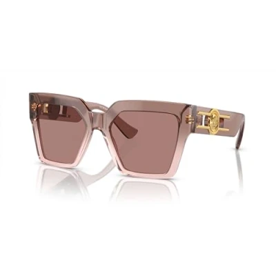 Image of Versace Woman Sunglasses Brown Transparent Frame, Light Lenses, 54MM, 0VE4458
