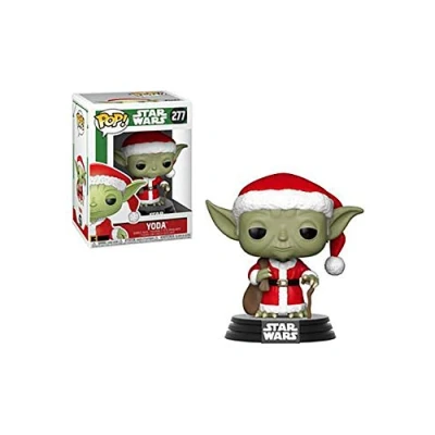 Image of Funko POP! Bobble: Star Wars: Holiday Santa Yoda Collectable Vinyl Figure Gift Idea Official Merchandise Toys for Kids &amp; Adults Movies Fans Model Collectors and Display