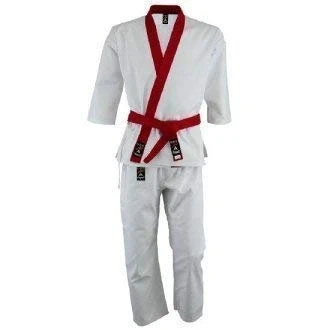 Image of Playwell Tang Soo Do Red Trim Uniform 9oz (2/150cm)