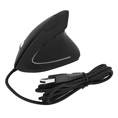 Image of Hopcd Wired Ergonomic Vertical Mouse, RGB Backlit Optical USB Computer Gaming Mouse for Computer, Laptop, PC(Black)