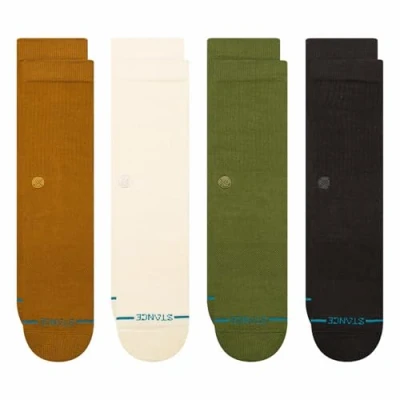 Image of Stance Icon Crew 3 Pack, Gold, Medium