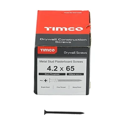 Image of TIMCO PH2 Philips Drywall Screws 4.2 x 65 Black Box of 200