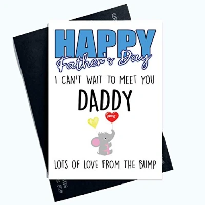 Image of Father&#039;s Day Card from The Bump Dad to Be Can&#039;t Wait Meet You Cards PC1003