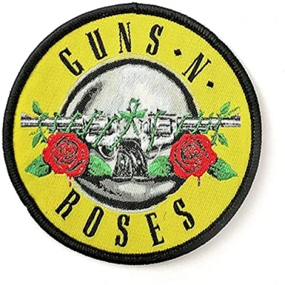 Image of Guns N Roses White 7.5x7.5cm Classic Round Polyester Fabric Patch