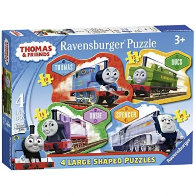 Image of Ravensburger Thomas &amp; Friends 4 Large Shaped Jigsaw Puzzles (10, 12, 14, 16 Piece) for Kids Age 3 Years Up Educational Toys Toddlers
