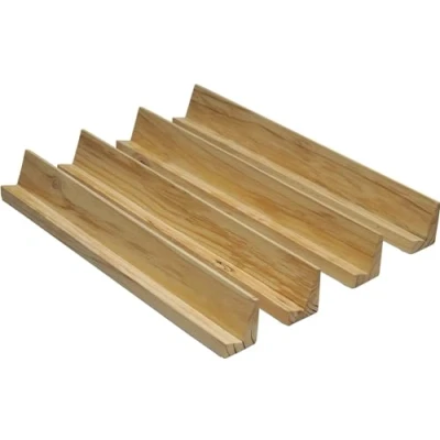 Image of ADCB LTD Wooden Domino Holder Pack of 4, Racks/Trays Tile Holders for Mexican Train, Chicken foot and other Games