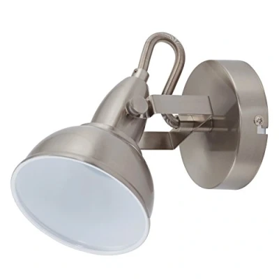 Image of Briloner Leuchten Wall Light with Rotating &amp; Pivoting Spotlight Lamp in Vintage Retro Design Max. 40W 15.6 x 10 cm