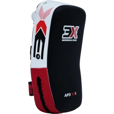 Image of 3X Sports Muay Thai Pad for Coaching, Kickboxing Curved Kick pad, Pads Strike Shield MMA, Martial Arts, Karate, Taekwondo, Punching, Foot, Knee and Elbow Target