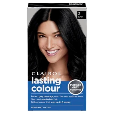 Image of Clairol Lasting Colour Permanent Hair Dye Perfect Grey Coverage Shiny and Moisturised 135 ml 2 Black