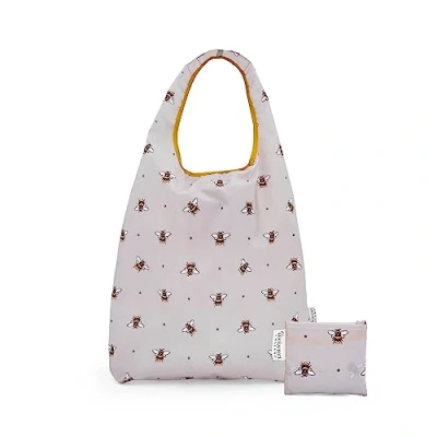 Image of Cooksmart British Designed Small Eco Bag Bags With Handles Great For On The Go Friendly Option Shopping Bumble Bees
