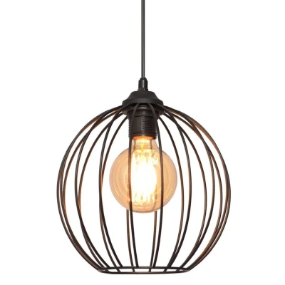 Image of HELAM Cumera pendant light with cage shade, Ø 24cm