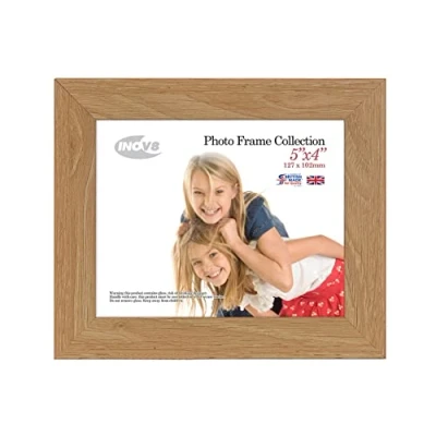 Image of Inov8 Framing Lime Oak 5x4 Inch (10x12cm) British Made Photo Frame Wood Effect with Glass Picture