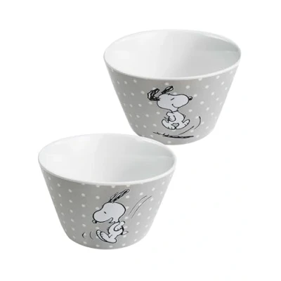 Image of United Labels The Peanuts Snoopy Bowl Grey with Dots Porcelain 500 ml