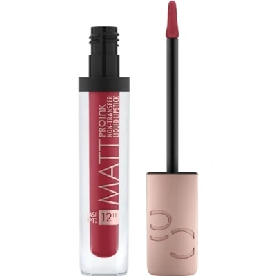 Image of CATRICE Matt Pro Ink Non Transfer Liquid Lipstick, No. 100 Courage Code, Red, Matte, Long Lasting, Quick Drying, Intense, Colour Intensive, Vegan, Alcohol Free (5 ml)