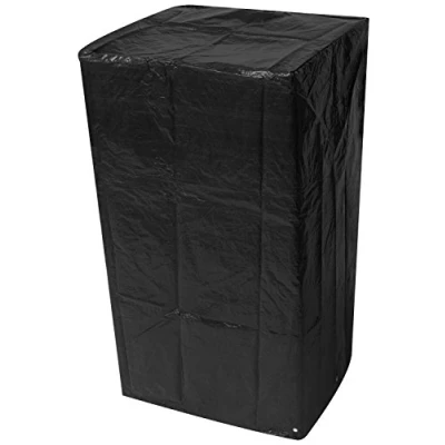 Image of Woodside Black Outdoor Garden Stacking Chair Cover 0.66m x 1.22m/2.2ft 2.2ft 4ft