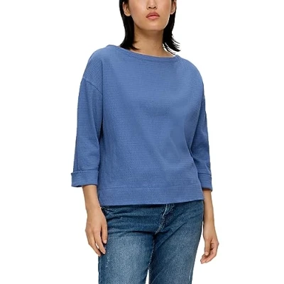 Image of s.Oliver Women&#039;s T Shirt 3/4 Sleeves, Blue, 18