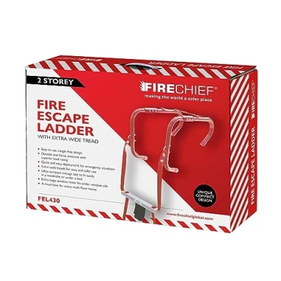 Image of 2 Storey Fire Escape Ladder  14.1ft 4.30m Long 300mm Wide Foot Hold