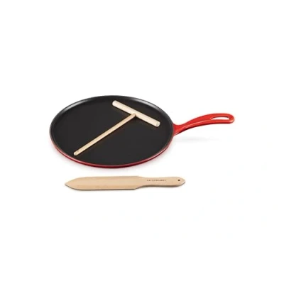 Image of Le Creuset Pancake pan / Crepe Tradition Cherry red ø 27 cm suitable for all Cooktops