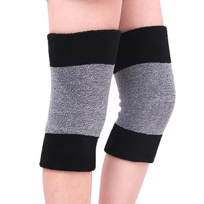 Image of Thick Terry Knee Warmer Stretchy Knit Arthritic Sleeve Cosy Night Sleep Wrap Pad Brace Support Band Pain Relief Warming Knees Braces Best for Cold Problems, Elders Gift
