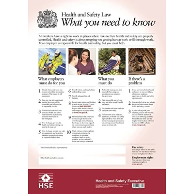 Image of Seco Health and Safety Poster, A2 (420mm x 594mm) 0.5mm PVC White FWC80
