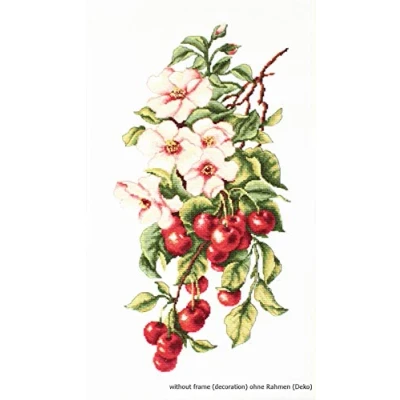 Image of Luca S Still Life with Cherries Counted Cross Stitch