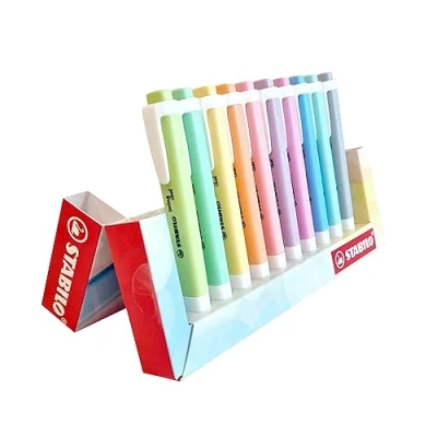 Image of Highlighter STABILO swing cool Pastel Deskset of 10 Assorted Colours