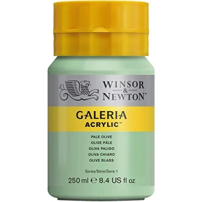 Image of Winsor &amp; Newton Series 1 250ml Bottle Galeria Acrylic Colour with Nozzle Cap Pale Olive