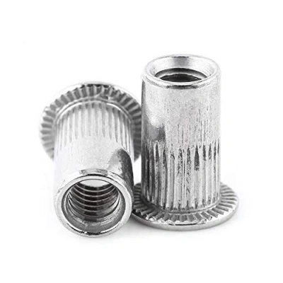 Image of Stainless Steel Rivet Nut M3 M8 Flat Head Threaded Blind Insert Nutsert
