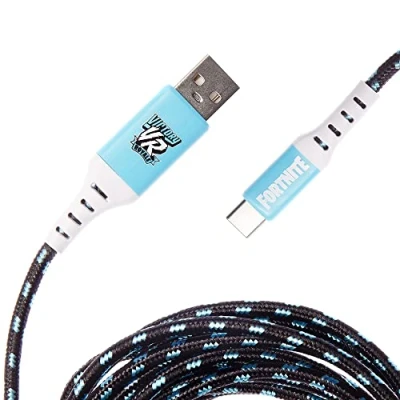Image of Numskull Official Fortnite Braided USB C Cable 4m Fast Charging Lead Compatible with PlayStation 5, Xbox Series X &amp; S