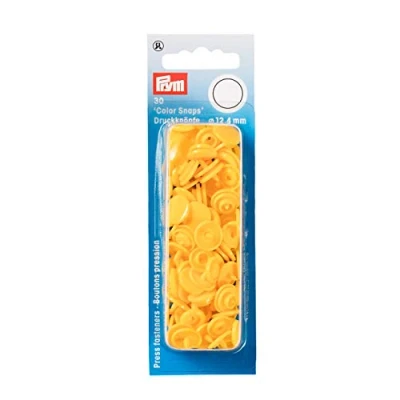 Image of Prym 393210 Sewing Press Stud Colour Snaps Star Yellow Plastic One Size