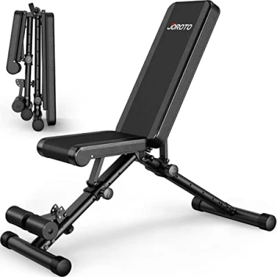 Image of JOROTO MD35 Adjustable Weight Bench Foldable 700 Pounds Load Strength Training Benches for Full Body Workout Press (With Fast Auto lock Adjustments)