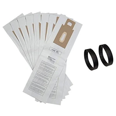 Image of 8 PK USA MADE Replacement Bags + 2 Belts for Oreck XL CC Upright Vacuum Cleaners. Compatible with CCPK80H, CCPK80F, CCPK8DW, PK80009, PK80009DW, 0300604, CCPK8 Bag Dock or without Dock.