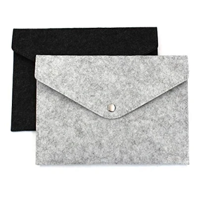Image of 2 Pack of A5 File Folders Felt Folder Expanding Document Portable Holder Documents Briefcase Bag