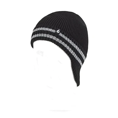 Image of Mens 1 Pack SOCKSHOP Heat Holders Workforce Drop Neck Hat Black One Size
