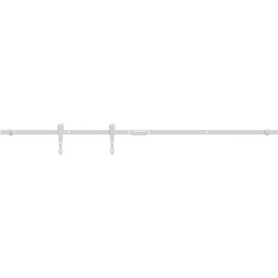 Image of vidaXL Mini Sliding Cabinet Door Kit Carbon Steel White 152 cm