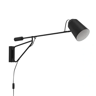 Image of EGLO Loreto 1 wall light with a long arm and plug