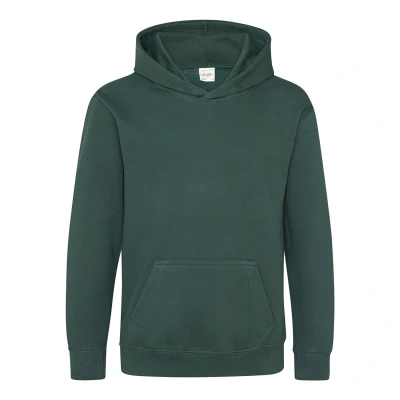 Image of AWDis Boy&#039;s Kids Hoodie, Green (Bottle Green), 1 2 Years (Manufacturer Size:XX Small)