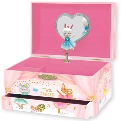 Image of Musical Ballerina Jewellery Box for Girls Childrens Music Box, Gifts Girls, Toys, 18.2 x 13.3 9.9 cm