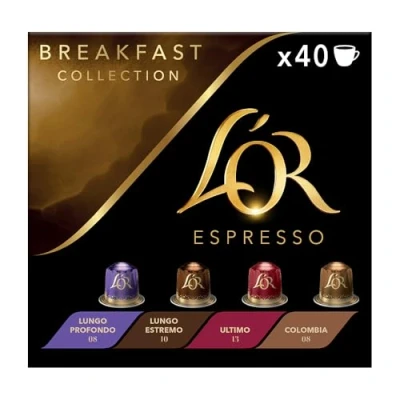 Image of L&#039;OR Espresso Breakfast Variety Box Coffee Pods x40 Nespresso®* Compatible