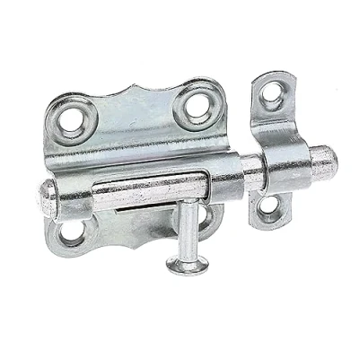Image of ALBERTS 12336 9 123369 Grendelriegel with Button Handle and Without Spring Plate 39 x 38 mm Bolt Diameter 8 Set of 12 mit Schlaufe 40mm verzinkmit EAN, Yellow Galvanised, 40